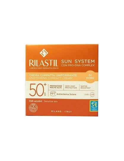 Rilastil Sun System Color Corrector Pudră Minerală cu Protecție Solară Față SPF50 cu Pigment 02 Dore 10gr