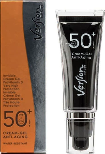 Version Cremă - Gel Anti-Aging Waterproof Gel de Protecție Solară pentru Față SPF50 50ml