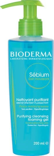 Bioderma Sebium Gel Față pentru Ten Acneic 200ml