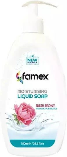Famex Fresh Peony Săpun crema Săpun lichid hidratant 750ml