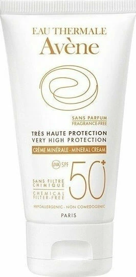 Eau Thermale Avène Mineral Mineral Cremă Cu Protecție Solară Pentru Față SPF50+ 50ml