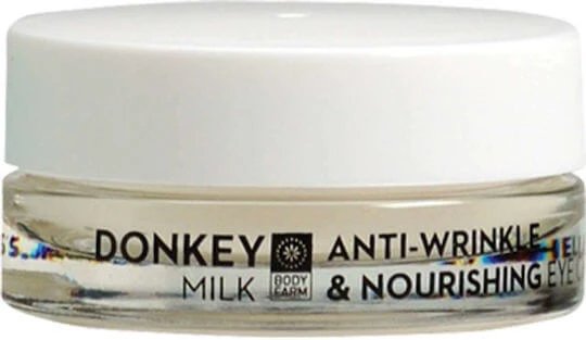 Bodyfarm Donkey Milk Cremă de Ochi Hidratantă și Anti-îmbătrânire împotriva Cearcănelor cu Acid Hialuronic și Aloe Vera 15ml