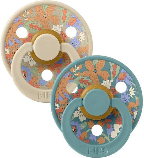 Bibs X Liberty Suzete Cauciuc Blossom / Amestec Vanilla Hush pentru 0+ luni 2buc