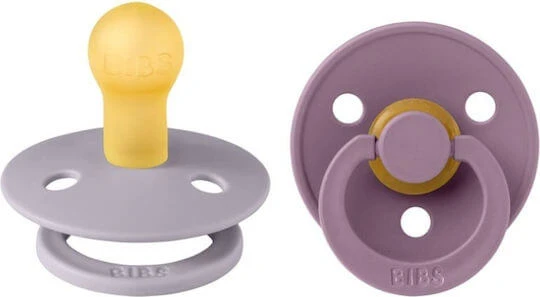 Bibs Suzete Cauciuc Gri / Mov pentru 0-6 luni 2buc