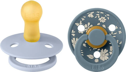 Bibs X Liberty Colour Suzete Cauciuc Dusty Blue Mix pentru 6+ luni 2buc