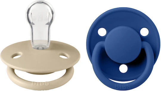 Bibs De Lux Babe de silicon 0-3 ani O mărime Vanilla Cornflower 2buc