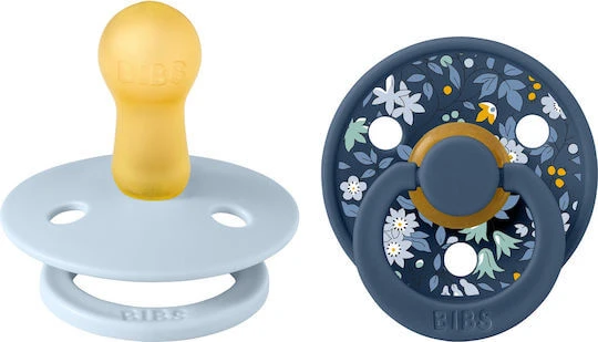 Bibs X Liberty Suzete Cauciuc Gazon de Mușețel/Bleu Bebeluș pentru 6+ luni 2buc