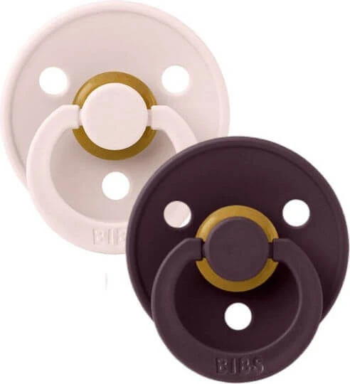 Bibs Colour Suzete Cauciuc Petal / Prună pentru 6-18 luni 2buc