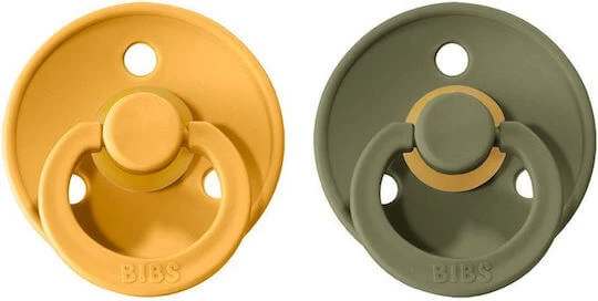 Bibs Colour Suzete Cauciuc Albinuță/Măsliniu pentru 0+ luni 2buc