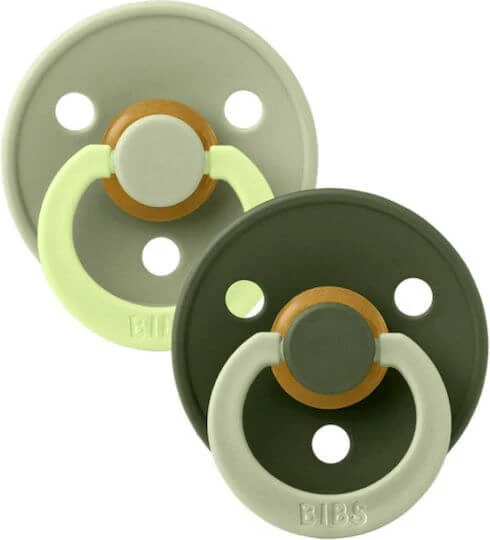 Bibs Colour Suzete Cauciuc Sage / Verde Vânător pentru 0+ luni 2buc