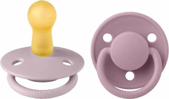 Bibs De Lux Suzete Cauciuc Liliac Întunecat / Heather pentru 0-6 luni 2buc