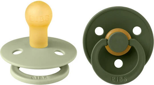 Bibs Colour Νο 1 Suzete Cauciuc Sage / Verde Vânător pentru 0+ luni 2buc
