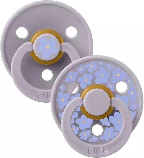 Bibs Studio Colour Suzete Cauciuc Nr. 1 - Amestec Jasmine & Gri Fosil pentru 0-6 luni 2buc