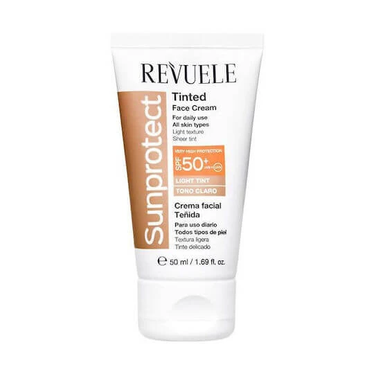 Revuele Sunprotect Cremă Facială Cu Pigment Protecție Solară SPF50+ Culoare Deschisă 50ml