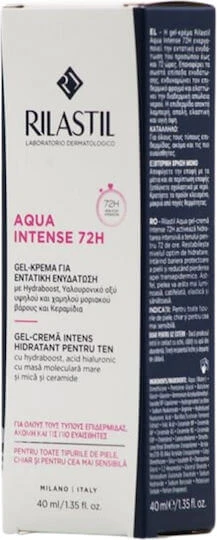 Rilastil Aqua Gel Hidratant de Față de Zi 72h cu Acid Hialuronic și Ceramide 40ml