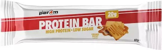Per4m Protein Bar Baton cu 20gr Proteină & Aromă Caramel Biscuit 62gr
