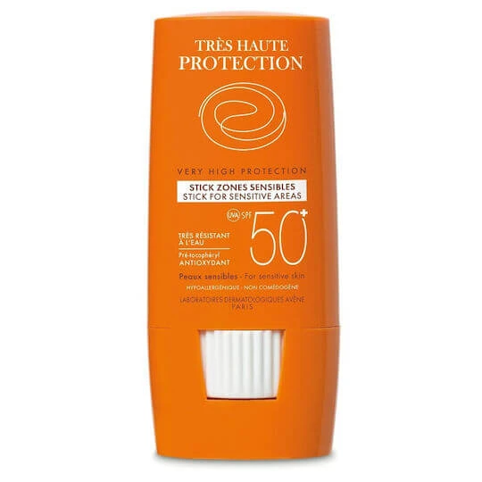 Eau Thermale Avène Zones Sensibles Stick Facial de Protecție Solară Waterproof SPF50+ 8g
