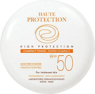 Eau Thermale Avène Haute Protection Compact Pudră Solară Rezistentă la Apă pentru Față SPF50+ cu Pigment Sable 10gr