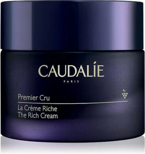 Caudalie Premier Cru Rich Cremă de Față pentru Hidratare, Anti-Îmbătrânire și Tonifiere cu Acid Hialuronic și Ceramide 50ml