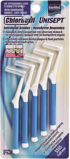 InterMed Chlorhexil Periuțe Interdentare 0.6mm Albastru 5buc