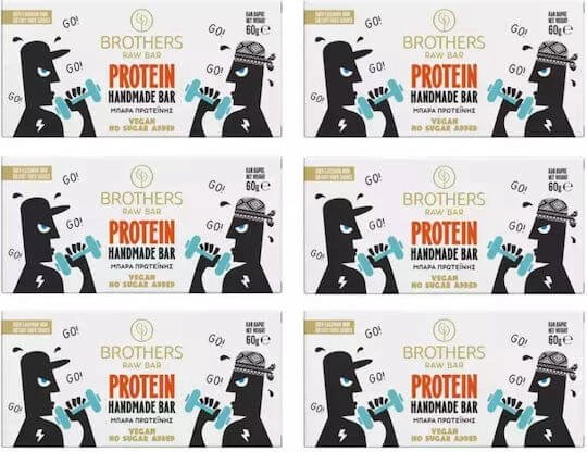 Brothers Healthy Food Raw Batoane cu 17% Proteină & Aromă Cocoa Hazelnut 6x60gr