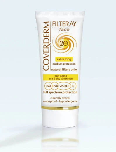 Coverderm Filteray Cremă Antisolară Waterproof Pentru Față SPF20 50ml