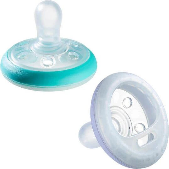 Tommee Tippee Breast-like Suzete ortodontice Silicon Suzeta Mentă/Mov pentru 6-18 luni 2buc