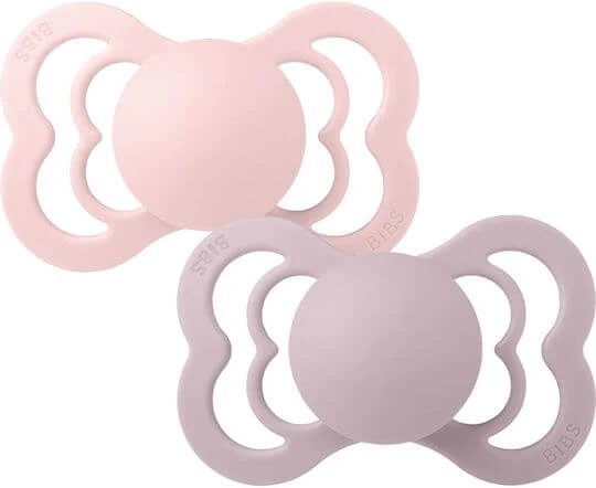 Bibs Supreme Suzete Silicon Roz / Lila pentru 0-6 luni 2buc