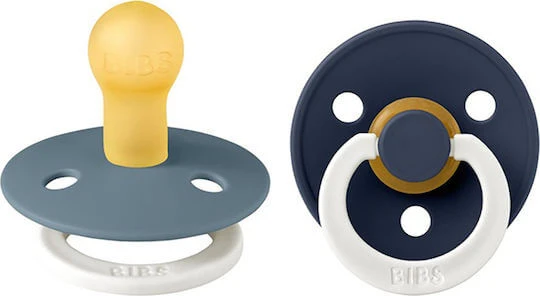 Bibs Colour Round Suzete Cauciuc Petrol / Spațiu Profund pentru 0+ luni 2buc
