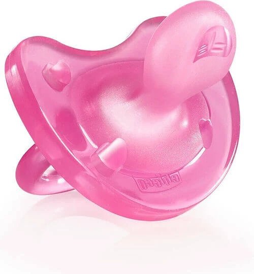 Chicco Physio Soft Suzeta ortodontică Silicon cu husă Roz pentru 6-16 luni