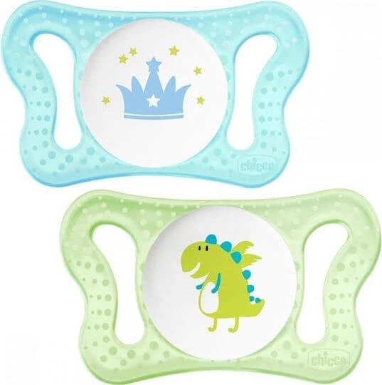 Chicco Physioforma Micro Suzete ortodontice Silicon cu husă Micul Prinț - Verde-Albastru pentru 0-2 luni 2buc