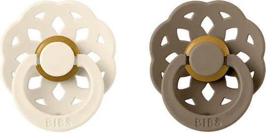 Bibs Boheme Suzete Cauciuc Vanilie / Stejar Întunecat pentru 0-6 luni 2buc