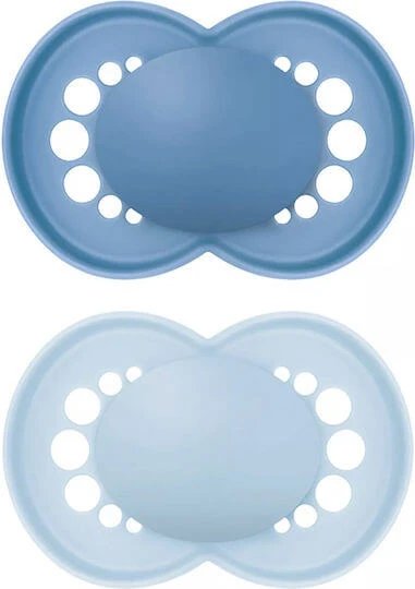 Mam Colours Nature Suzete Silicon Albastru / Albastru Deschis pentru 6-16 luni 2buc