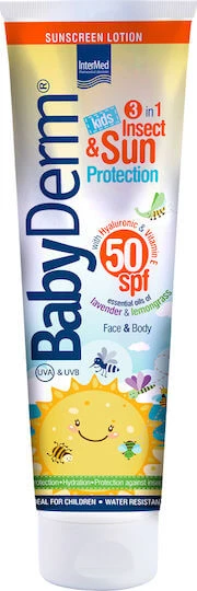 InterMed Babyderm Waterproof Copii Crema de Soare Emulsie pentru Față & Corp SPF50 300ml