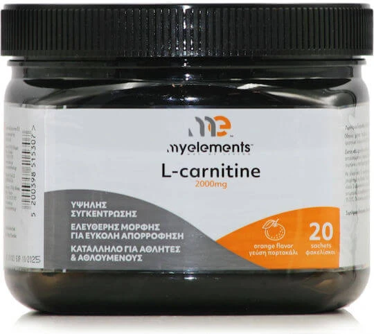 My Elements L-carnitine cu Carnitină 2000mg și Gust Portocaliu 20 pliculețe