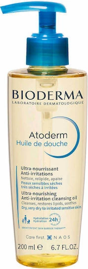 Bioderma Atoderm Ultra-Nourishing Dry Very Dry Skin Ulei de curățare pentru Corpul Potrivit pentru Piele Atopică 200ml