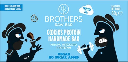 Brothers Healthy Food Raw Baton cu 46% Proteină & Aromă Cookies 60gr