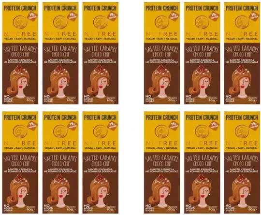 Nutree Crunch Batoane cu 32% Proteină & Aromă Salted Caramel Choco Chip 12x60gr