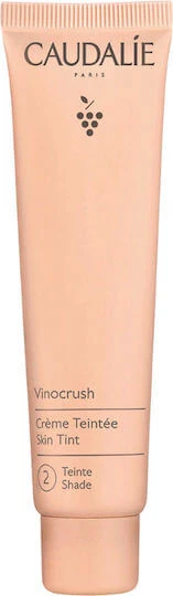 Caudalie Vinocrush Skin Tint Nuanța 2 Cremă de Față Colorată pentru Hidratare și Imperfecțiuni cu Acid Hialuronic și Prebiotice 30ml