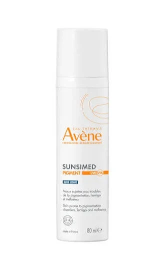 Eau Thermale Avène Sunsimed Pigment Blue Light Cremă Protectoare Solară Rezistentă la Apă pentru Față SPF50+ 80ml