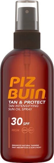 Piz Buin Tan & Protect Oil Ulei de Protecție Solară Waterproof pentru Corp SPF30 sub Formă de Spray 150ml