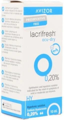Avizor Lacrifresh Ocu-Dry 0.20% Picături Oftalmice pentru Ochi Uscat 10ml