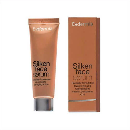 Evdermia Silken Serum Hidratant și Anti-Îmbătrânire pentru Față cu Peptide și Acid Hialuronic pentru Detoxifiere și Tonifiere 50ml
