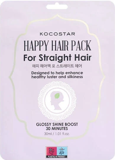 Kocostar Happy Hair Pack Mască de Păr Gor Straight Hair pentru Anti-Frizz 30ml