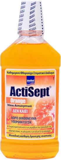 InterMed Actisept Mouthwash Orange Apă de Gură Protecție Zilnică