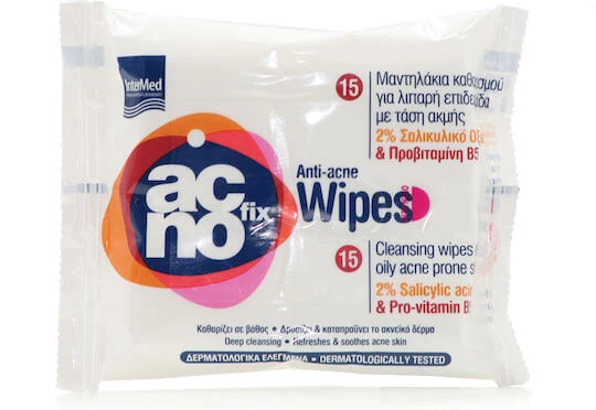 InterMed Acnofix Anti-Acne Șervețele Față pentru Ten Acneic 15buc