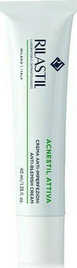 Rilastil Acnestil Attiva Cremă Hidratantă de Față 24h împotriva Imperfecțiunilor și Acneei cu Acid Hialuronic 40ml