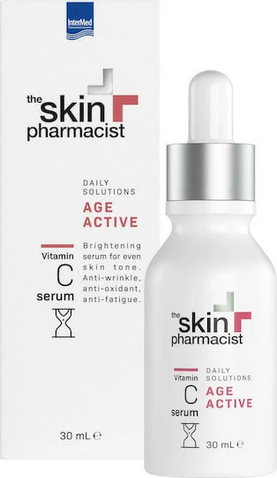 InterMed The Skin Pharmacist Age Active Vitamin C Serum Hidratant și Anti-îmbătrânire pentru Față cu Vitamina C și Vitamina E pentru Strălucire și Pete Pigmentare 30ml