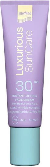 InterMed Luxurious Suncare Cremă De Față De Zi Tonifiantă Cu Factor De Protecție Solară SPF30 Și Acid Hialuronic 50ml