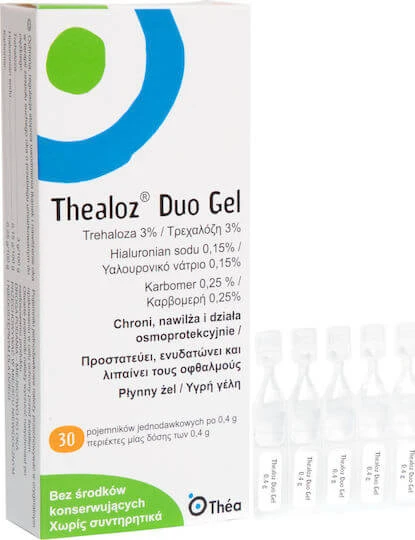 Thea Pharma Hellas Thealoz Duo Gel Picături Oftalmice cu Acid Hialuronic pentru Ochi Uscat 30x0.4ml